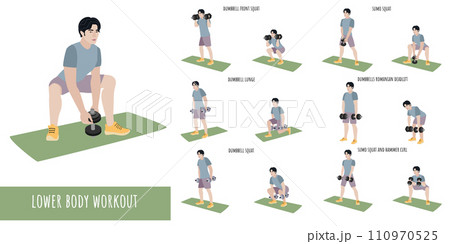 Healthy man doing lower body workout Healthy man doing lower body workout 110970525