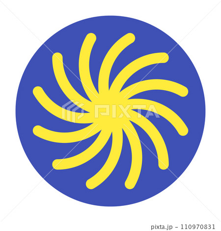 星、渦を表すカラースタイルのアイコン 110970831