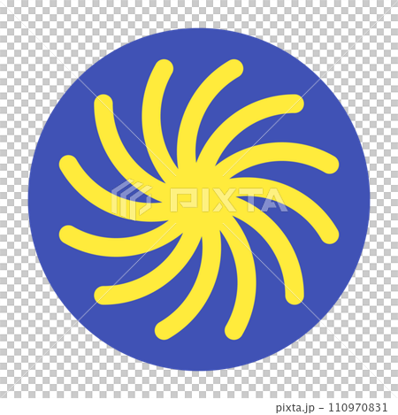 星、渦を表すカラースタイルのアイコン 110970831