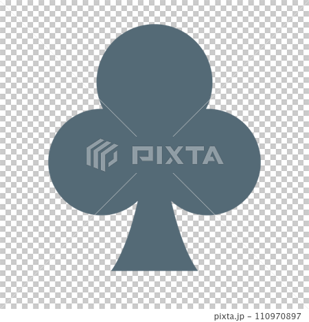 Color style icon representing playing cards, clubs 110970897