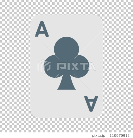 Color style icons representing playing cards, aces and clubs 110970912