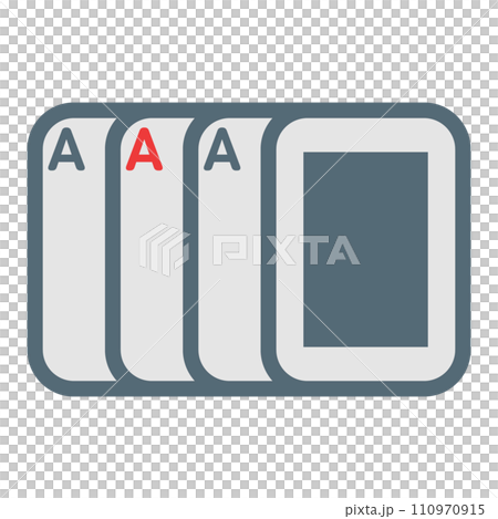 Color style icon representing playing cards, ace 110970915