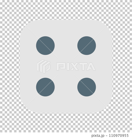 Color style icon representing dice, 4 Color style icon representing dice, 4 110970955