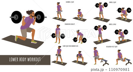 Healthy man doing lower body workout Healthy man doing lower body workout 110970981