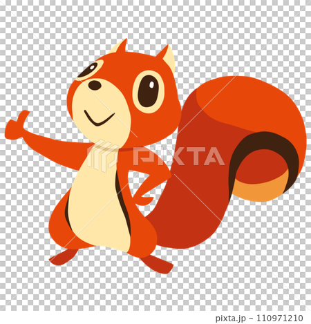 Hand-drawn cute squirrel character 6 (GOOD pose) Hand-drawn cute squirrel character 6 (GOOD pose) 110971210