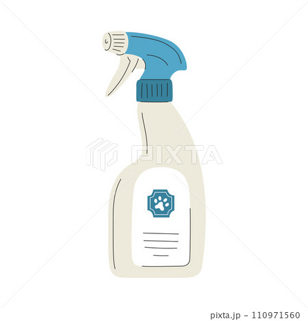 Spray for dogs. A pet care item. A flat vector illustration isolated on a white background. 110971560