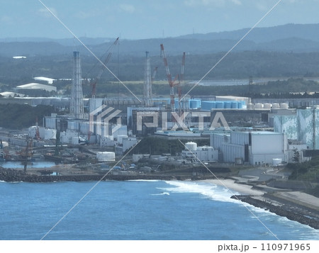 双葉町から見る歴史的記憶 - 福島第一原子力発電所の空撮3 双葉町から見る歴史的記憶 - 福島第一原子力発電所の空撮3 110971965
