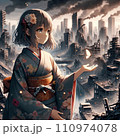 廃墟×着物 110974078