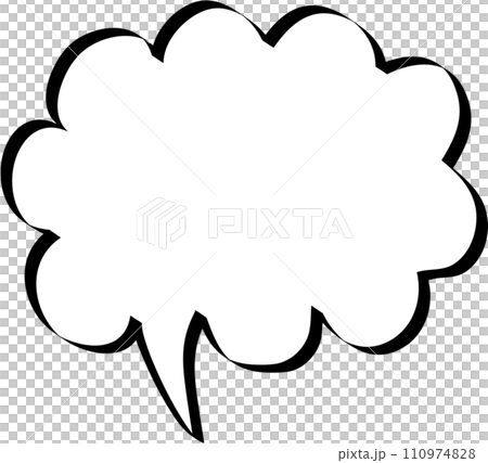 Black and white color arrow point speech bubble balloon, icon sticker memo keyword planner text box banner, flat png transparent element design Black and white color arrow point speech bubble balloon, icon sticker memo keyword planner text box banner, flat png transparent element design 110974828