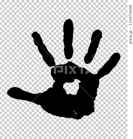 子供手形 手跡 黒 子供手形 手跡 黒 110974898