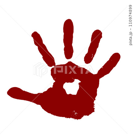 子供手形 手跡 黒 墨 血のり 子供手形 手跡 黒 墨 血のり 110974899