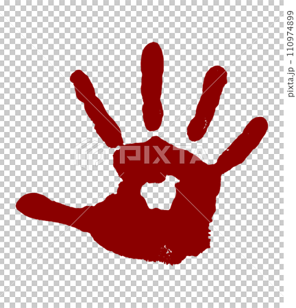 子供手形 手跡 黒 墨 血のり 子供手形 手跡 黒 墨 血のり 110974899