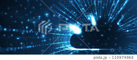 Abstract data background. Futuristic technology style. Elegant digital  background for business cyber presentations. 110974968
