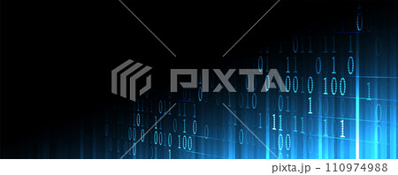 Abstract data background. Futuristic technology style. Elegant digital  background for business cyber presentations. 110974988