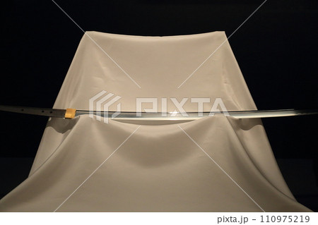 日本刀　刀剣　鈍く光る日本刀 110975219