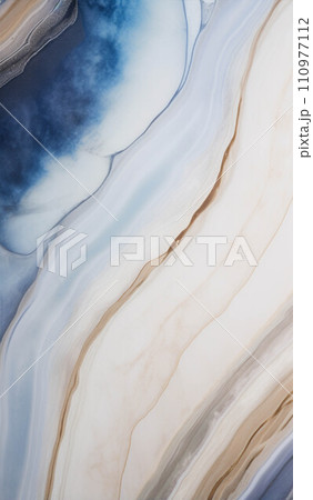 Blue grey and brown texture. Polished stone wall with an exquisite natural pattern. Wallpaper design 110977112
