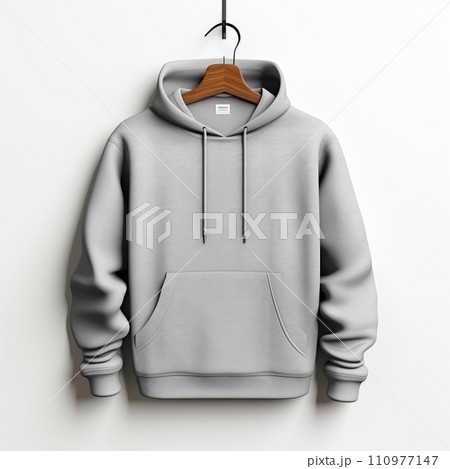 Hoodie or sweatshirt long sleeve for your design mockup for print, isolated on white background 110977147