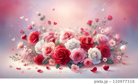 Valentine's Day theme background.Generative AI Valentine's Day theme background.Generative AI 110977318