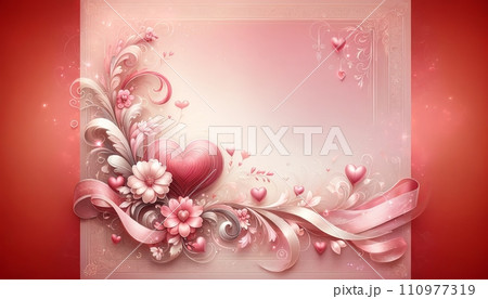 Valentine's Day theme background.Generative AI Valentine's Day theme background.Generative AI 110977319