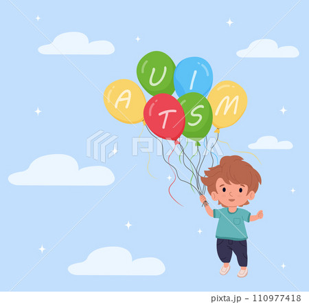 World Autism Awareness Day banner. World Autism Day. 110977418