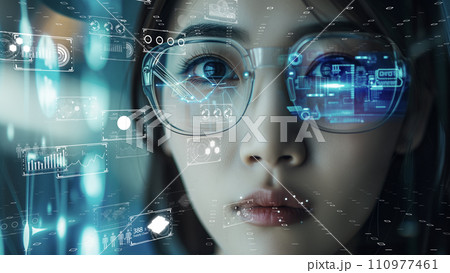 デジタルの世界で成功したビジネスリーダー、DX サイバーセキュリティ、インターネット安全。AI画像 デジタルの世界で成功したビジネスリーダー、DX サイバーセキュリティ、インターネット安全。AI画像 110977461