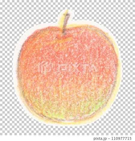 色鉛筆で描いた林檎のイラスト 110977715