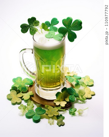 Composition for St. Patrick's Day isolated on white background Composition for St. Patrick's Day isolated on white background 110977792