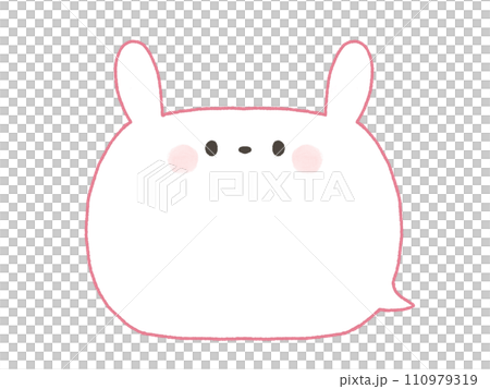 可愛的兔子演講泡泡 110979319