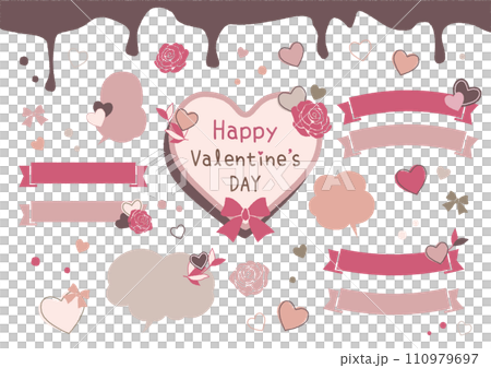 Cute valentine illustration material 110979697