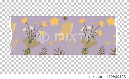 Washi tapes label digital planner minimal flower pattern Scrapbooking border banners	 110980138