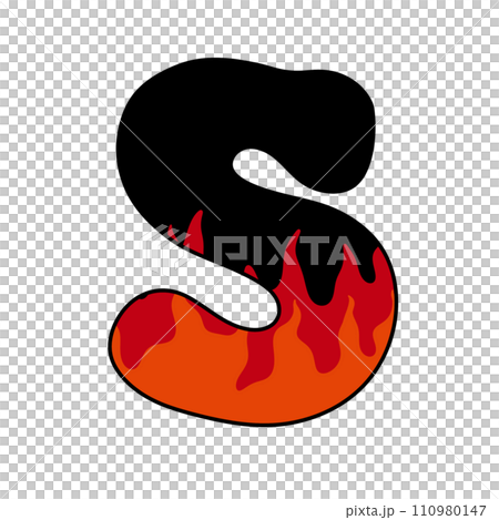 Fire alphabet Burning letters Fire alphabet Burning letters 110980147