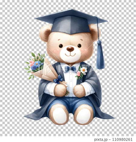 Gratduated teddy bear 110980261