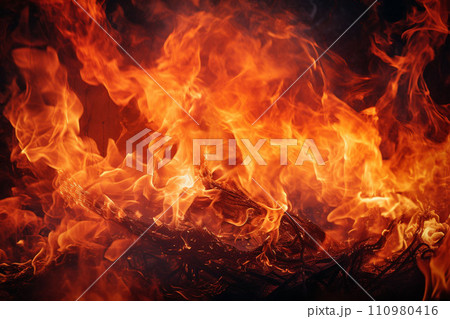 燃え盛る炎 110980416