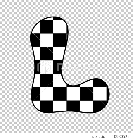 alphabet letter checkered typography y2k groovy retro  110980522