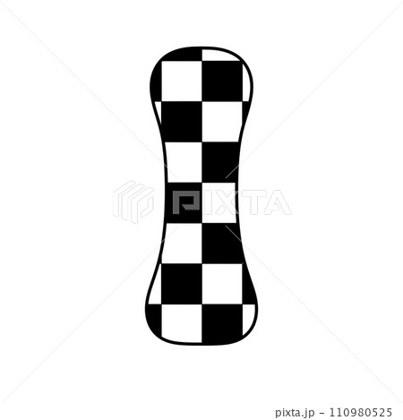 alphabet letter checkered typography y2k groovy retro  110980525