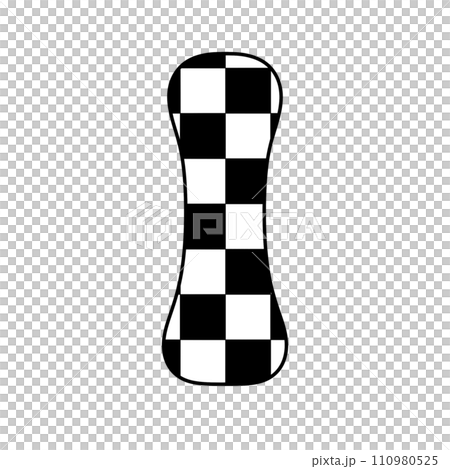 alphabet letter checkered typography y2k groovy retro  110980525