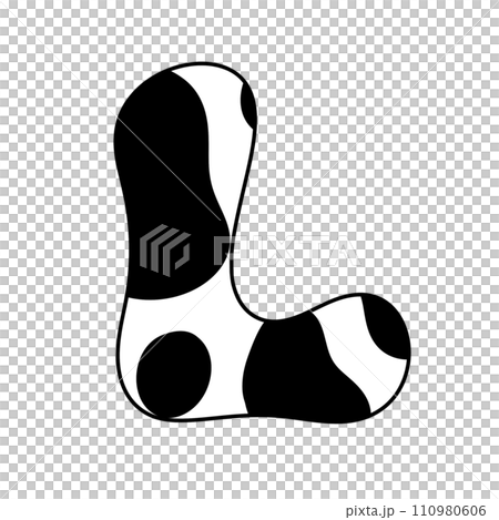 Cow spots letter Cow skin monogram Farm animal alphabet Cow spots letter Cow skin monogram Farm animal alphabet 110980606