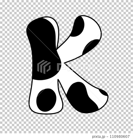 Cow spots letter Cow skin monogram Farm animal alphabet Cow spots letter Cow skin monogram Farm animal alphabet 110980607