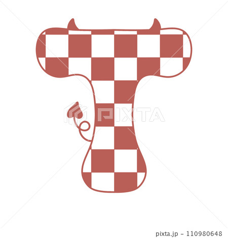 letter devil horn demon evil typeface alphabet checkered horror typography y2k monster groovy retro pink halloween and valentine 110980648