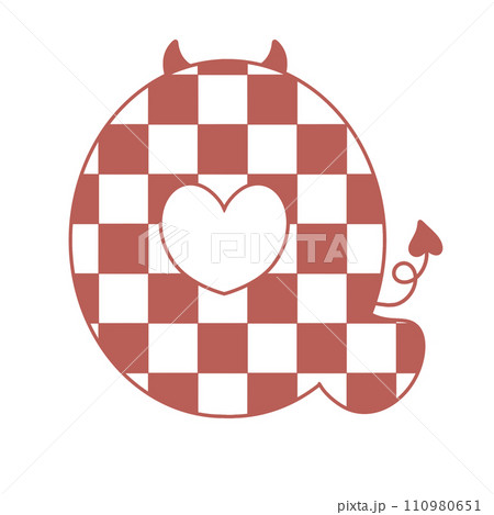 letter devil horn demon evil typeface alphabet checkered horror typography y2k monster groovy retro pink halloween and valentine 110980651