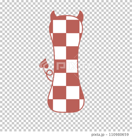 letter devil horn demon evil typeface alphabet checkered horror typography y2k monster groovy retro pink halloween and valentine 110980659