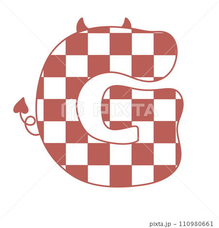 letter devil horn demon evil typeface alphabet checkered horror typography y2k monster groovy retro pink halloween and valentine 110980661