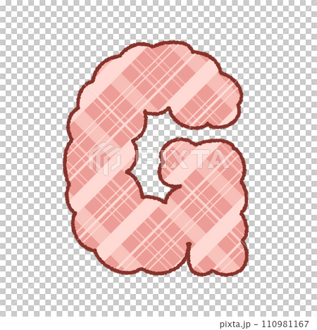 Pink Plaid valentine alphabet bubble letter 110981167
