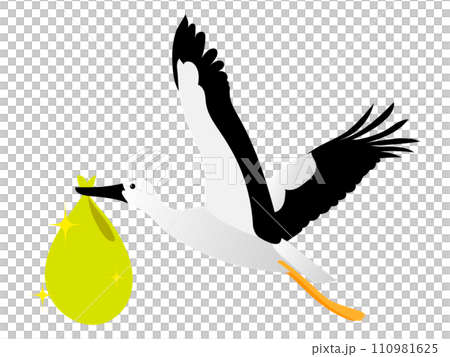 鸛抱著嬰兒 110981625