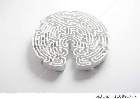 Concept slice human brain similar to labyrinth 110981747