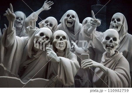 Terrible ghosts take selfie in the night Terrible ghosts take selfie in the night 110982759
