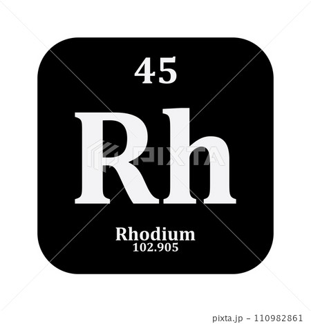 Rhodium chemistry icon Rhodium chemistry icon 110982861