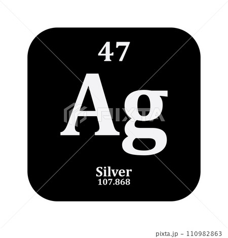 Silver chemistry icon Silver chemistry icon 110982863