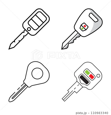 car key icon vector 110983340