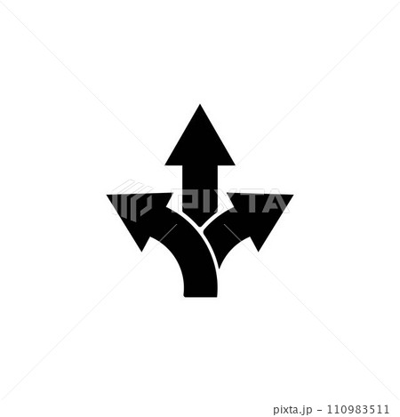 fork in the road icon 110983511